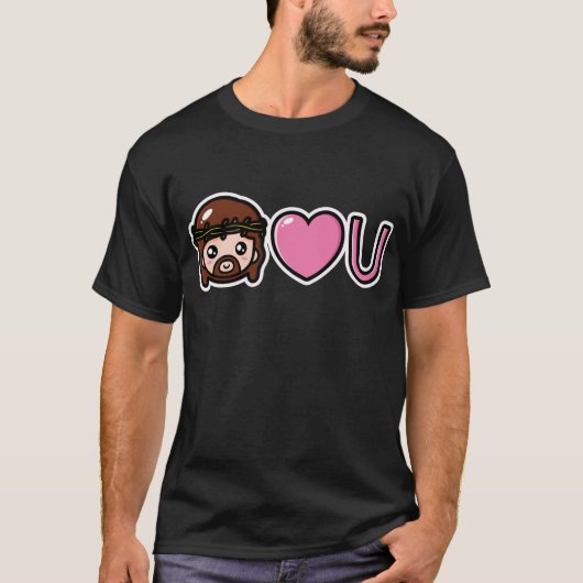 Jezus houdt van jou t-shirt (Voorkant)