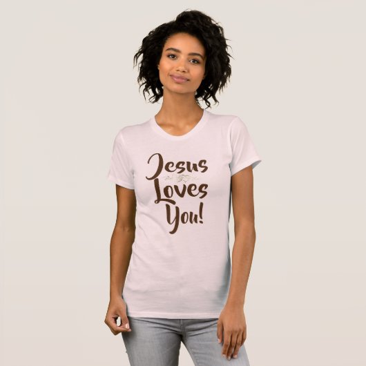 Jezus houdt van jou t-shirt (Voorkant volledig)