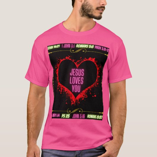 Jezus houdt van jou t-shirt (Voorkant)