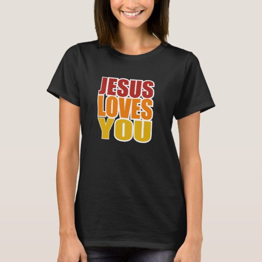 Jezus houdt van jou t-shirt (Voorkant)
