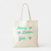Jezus houdt van jou tote bag (Achterkant)