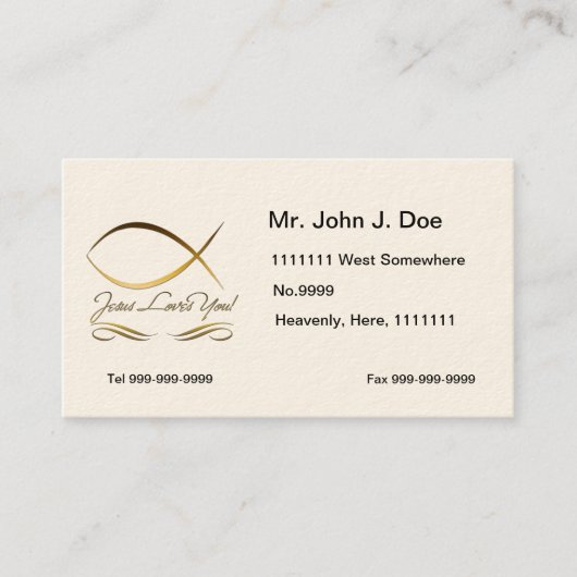 Jezus houdt van jou visitekaartje (Voorkant)