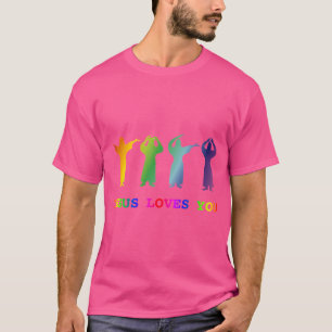 Jezus houdt van jou (YMCA Afbeelding) T-shirt