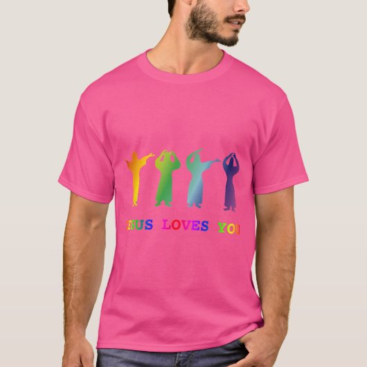 Jezus houdt van jou (YMCA Afbeelding) T-shirt (Voorkant)