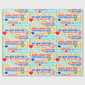 Jezus houdt van jouw talen die papier verpakken (Vlak)