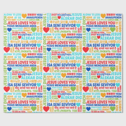 Jezus houdt van jouw talen die papier verpakken (Vlak)