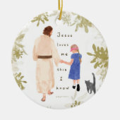 Jezus houdt van kerstkeramische versiering keramisch ornament (Voorkant)