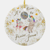 Jezus houdt van kerstkeramische versiering keramisch ornament (Achterkant)