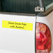 Jezus houdt van Kidsmet Autisme! Bumpersticker (Op Truck)
