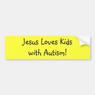 Jezus houdt van Kidsmet Autisme! Bumpersticker