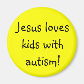 Jezus houdt van kinder met autisme! magneet (Voorkant)