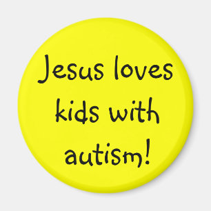 Jezus houdt van kinderen met autisme! magneet