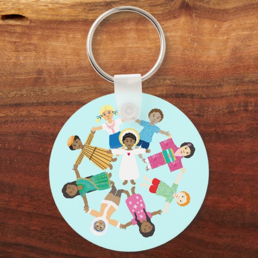 Jezus houdt van kleine kinderen sleutelhanger (Voorkant)