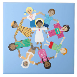 Jezus houdt van kleine kinderen tegeltje