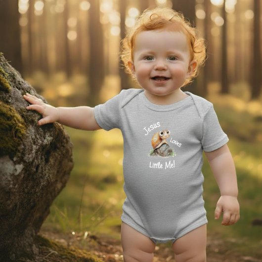 Jezus houdt van kleine mij Schattig slakkenjongen  Romper
