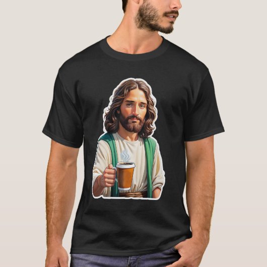 Jezus houdt van koffie t-shirt (Voorkant)