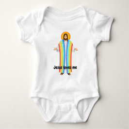 Jezus houdt van me baby bodysuit