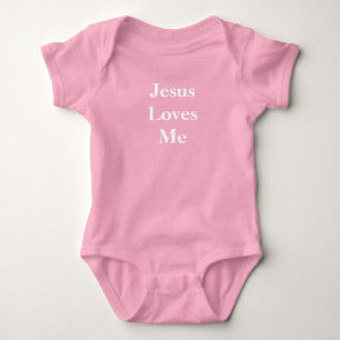 Jezus houdt van me. Baby Jersey Bodysuit