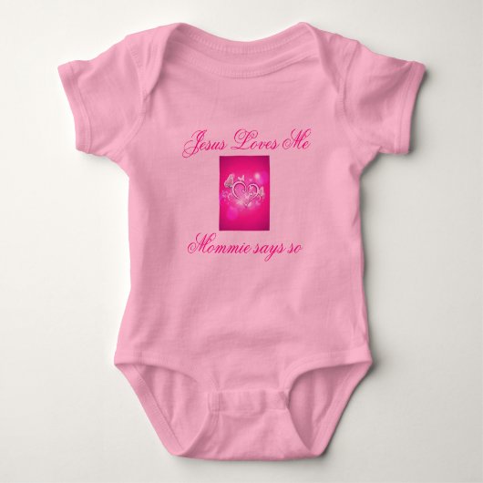 Jezus houdt van me Baby Onsie Romper (Voorkant)