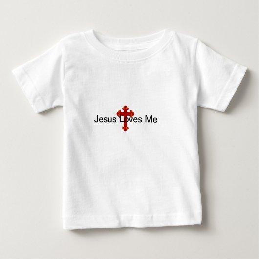 Jezus houdt van me Baby T Shirt (Voorkant)