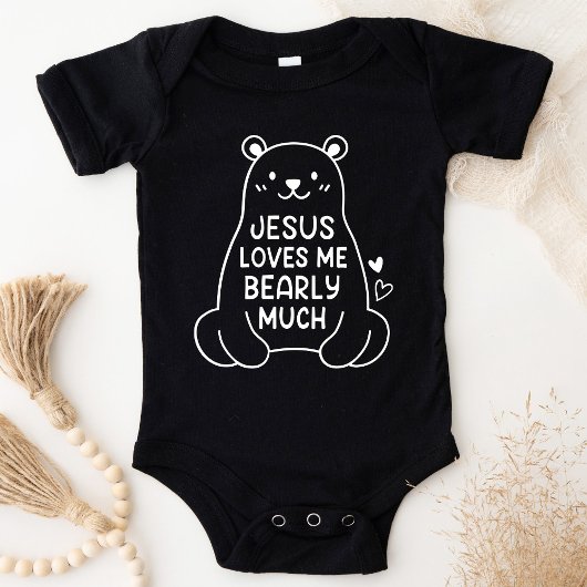 Jezus houdt van me Barly Much Baby Christelijk Bod Romper