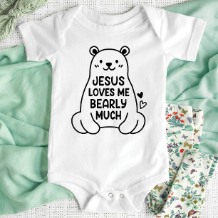 Jezus houdt van me Barly Much Baby Newborn Shirt