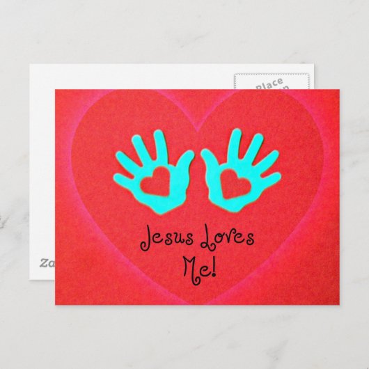 Jezus houdt van me! briefkaart (Voorkant / Achterkant)