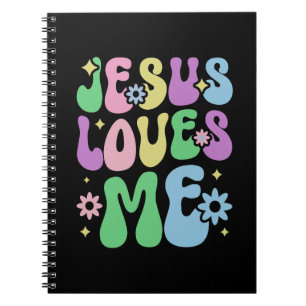 Jezus houdt van me Christelijk kleurrijk Notitieboek