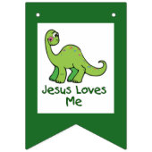 Jezus houdt van me Dinosaur Vlaggetjes (Eerste vlag)