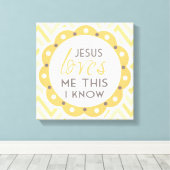 Jezus houdt van me dit ik weet Canvas Wall Art (Insitu (Houten vloer))