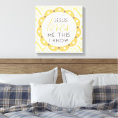 Jezus houdt van me dit ik weet Canvas Wall Art Afdruk (Insitu (Slaapkamer))