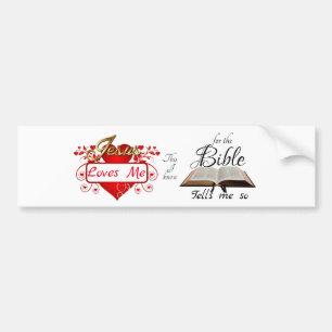 Jezus houdt van me, dit weet ik... bumpersticker