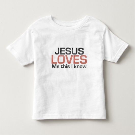 Jezus houdt van me, dit weet ik. kinder shirts (Voorkant)
