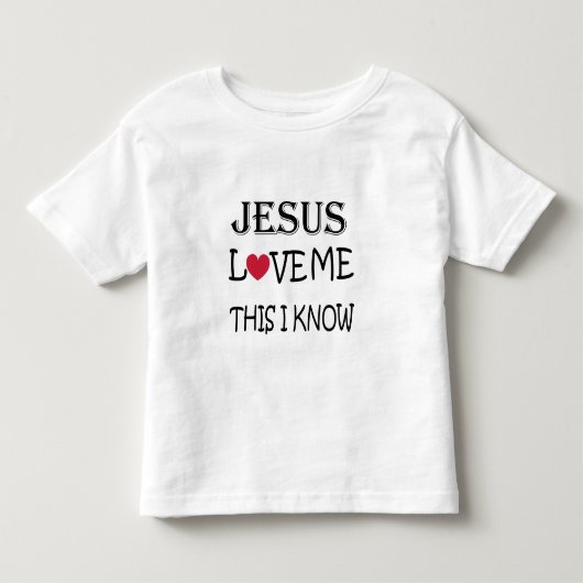 Jezus houdt van me dit weet ik kinder shirts (Voorkant)