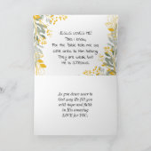 Jezus houdt van me, dit weet ik, kruis en bloemen kaart (Binnen)