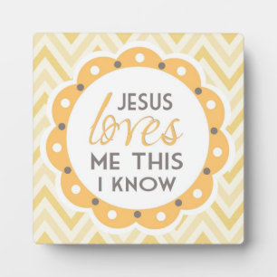 Jezus houdt van me, dit weet ik Plaque Fotoplaat