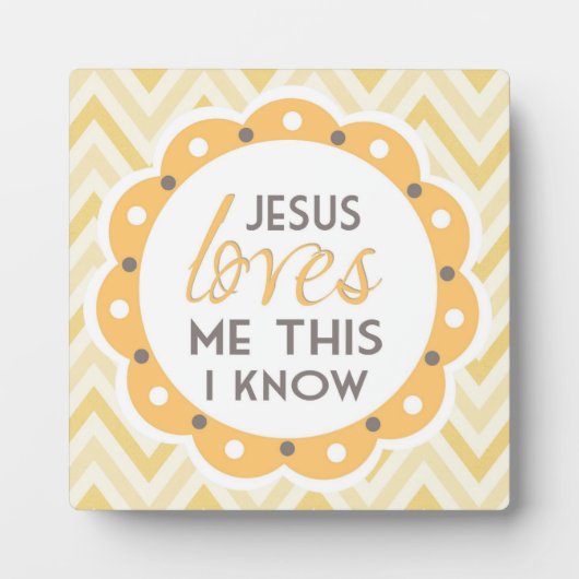 Jezus houdt van me, dit weet ik Plaque Fotoplaat (Voorkant)