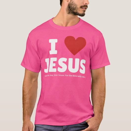 Jezus houdt van me, dit weet ik t-shirt (Voorkant)
