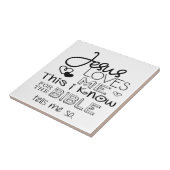 Jezus houdt van me, dit weet ik tegeltje (Zijkant)