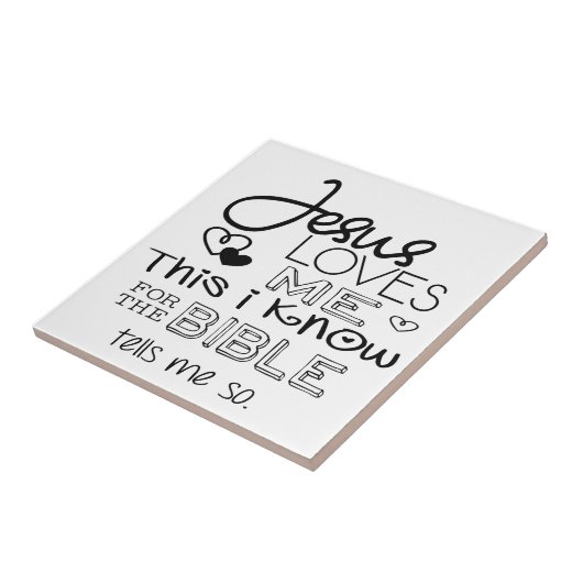 Jezus houdt van me, dit weet ik tegeltje (Zijkant)
