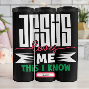 Jezus houdt van me, dit weet ik thermosbeker