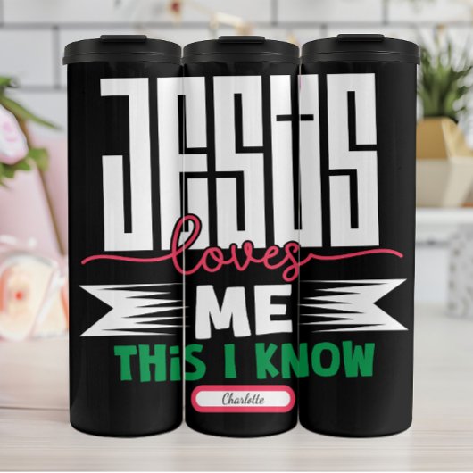 Jezus houdt van me, dit weet ik thermosbeker