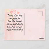 "Jezus houdt van me, dit weet ik" Valentijnsdag Briefkaart (Achterkant)