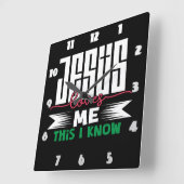 Jezus houdt van me, dit weet ik vierkante klok (Hoek)