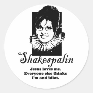 Jezus houdt van me. Iedereen denkt dat ik een idio Ronde Sticker