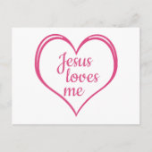 JEZUS HOUDT VAN ME in hart Briefkaart (Voorkant)