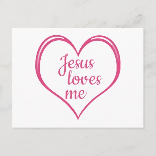 JEZUS HOUDT VAN ME in hart Briefkaart (Voorkant)