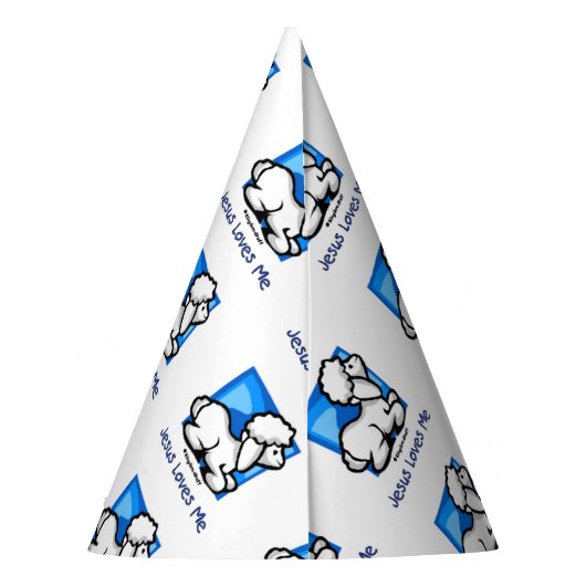 Jezus houdt van me Lamb Feesthoedjes (Achterkant)