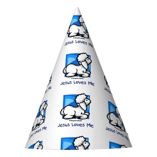 Jezus houdt van me Lamb Feesthoedjes (Voorkant)