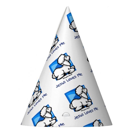 Jezus houdt van me Lamb Feesthoedjes (Links)